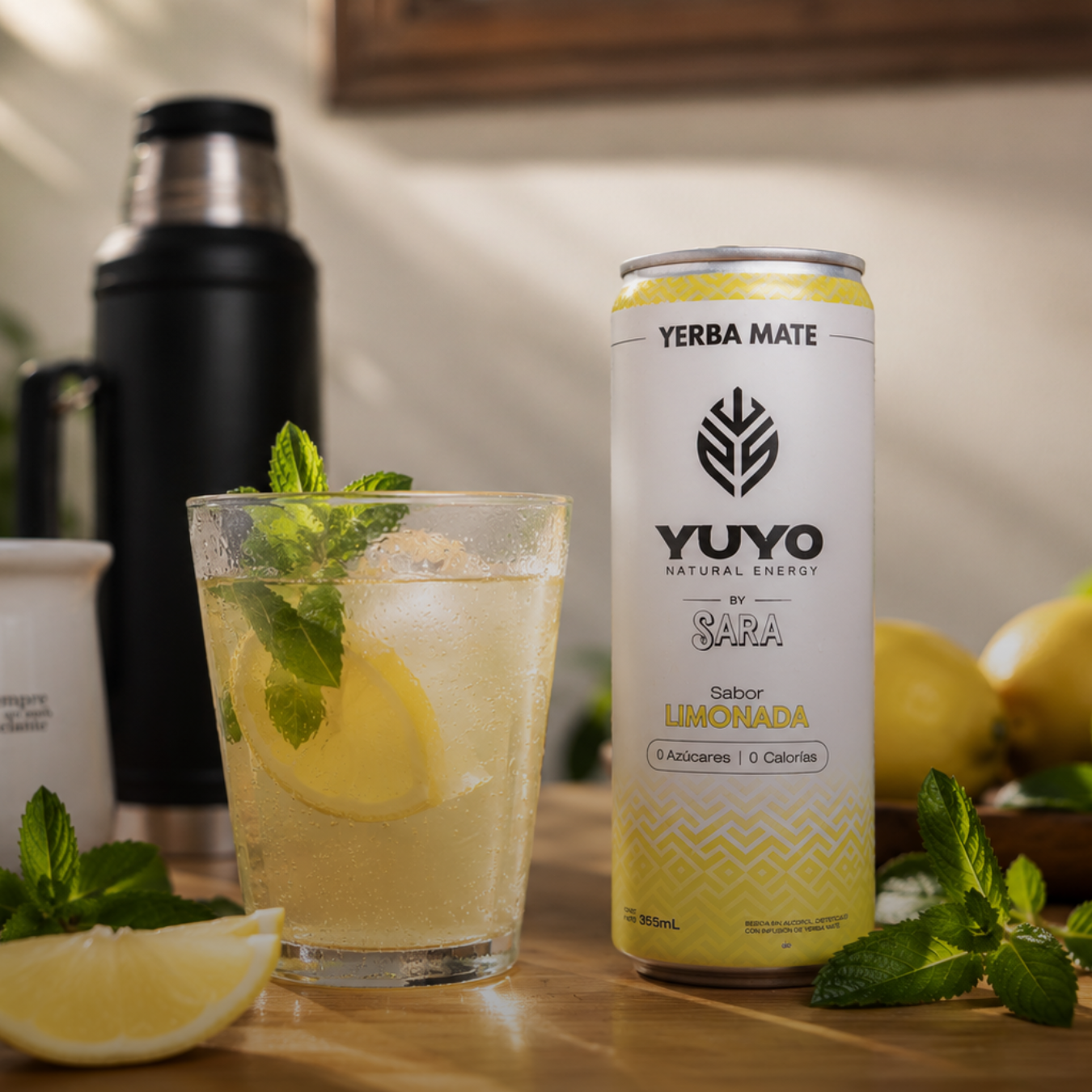 Yuyo by Sara. Yerba Mate Sara Azul. Energía Natural, cafeína natural, teobromina, antoxidantes. Energizante Natural a base de yerba mate. Alianza con Carrau y Cia.