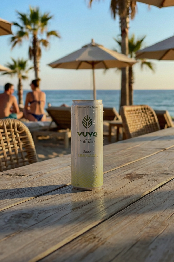 Yuyo. Energía Natural. Bebida a base de yerba mate. Sabor limonada. Energizante Saludable y Natural. Concentración, enfoque y productividad todo en una lata.