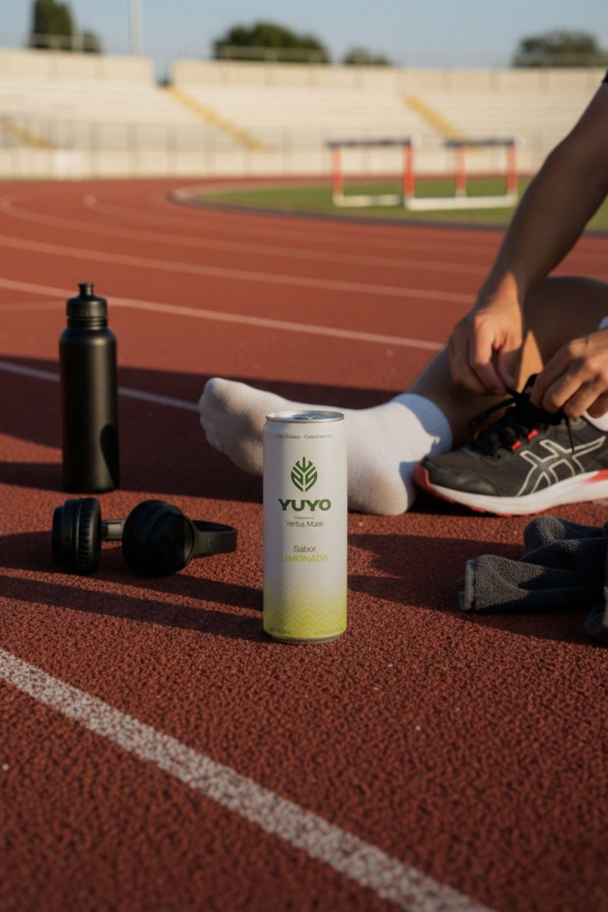 Yuyo. Energía Natural. Bebida a base de yerba mate. Sabor limonada. Energizante Saludable y Natural. Concentración, enfoque y productividad todo en una lata. Deporte.